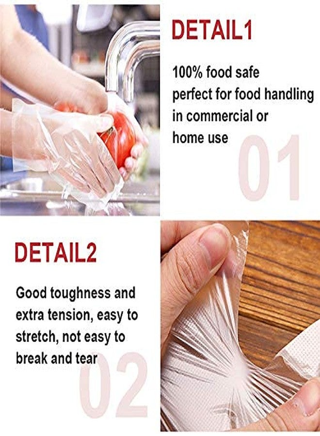 STAR SUNLITE Transparent Disposable Clear Plastic Hand Gloves for Home Kitchen, Restaurant Hotel and Out Pack of 1000 - Image 2